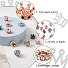 18Pcs 7 Style Alloy European Beads MPDL-MP0001-01-4