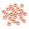 Brass Flat Round Spacer Beads X-KK-M085-13RG-NR-2