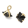 Brass Pave Cubic Zirconia Charms CU-CBABEB3-05G-01-2