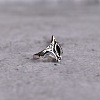 Brass Pave Cubic Zirconia Finger Rings FS-WGC2302-02-4