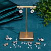 4 Pairs 2 Colors Rack Plating Brass Micro Pave Clear Cubic Zirconia Earring Findings KK-BC0015-27-4