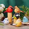 Wooden Birds and Tree Stump Ornaments JX722A-6