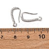 Brass Clear Cubic Zirconia Earring Hooks KK-L242-26P-3