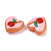 Handmade Heart Lampwork Beads Strands LAMP-P069-04B-05-3