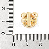 Brass Micro Pave Cubic Zirconia Slide Charms ZIRC-I068-04G-A-3