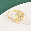 Brass Micro Pave Cubic Zirconia Cuff Rings RJEW-P167-02B-G-3