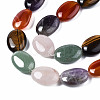 Natural Green Aventurine & Rose Quartz & Red Agate & Tiger Eye & Amethyst Beads Strands X-G-S364-095-3