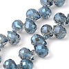 Electroplate Glass Beads Strands X-EGLA-D030-17L-1