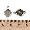 Natural Labradorite Faceted Connector Charms G-L514-048G-05-3