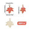 SUNNYCLUE 60Pcs Autumn Theme Rack Plating Alloy Enamel Pendants ENAM-SC0003-37-2