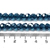 Electroplate Transparent Glass Beads Strands EGLA-A035-T6mm-A12-4