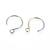 Ion Plating(IP) 304 Stainless Steel Earring Hooks X-STAS-L216-02B-M-2