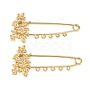 Flower 304 Stainless Steel Safety Pins Brooch Findings SA-CBA098D-14A-G05-1