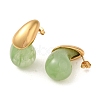 Teardrop Resin Stud Earrings EJEW-U003-26G-3