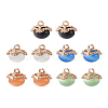 Fashewelry 10pcs 5 colors Cat Eye Glass Charms CE-FW0001-01-19