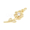 Valentine's Day Brass Micro Pave Clear Cubic Zirconia Pendants KK-D258-07G-04-2