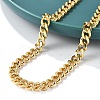 Brass Cuban Link Chain Necklacea for Women Men NJEW-F337-03G-02-4