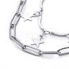 Non-Tarnish 304 Stainless Steel Chain Tiered Necklaces NJEW-JN02828-2