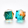 Transparent Spray Painted Crackle Acrylic Beads ACRP-YW0001-01G-2
