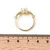 Brass Micro Pave Cubic Zirconia Rings for Women RJEW-K312-04G-5