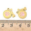 304 Stainless Steel Enamel Charms X1-STAS-G360-03G-01-3