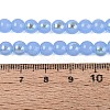 Electroplate Imitation Jade Glass Beads Strands EGLA-Q132-6MM-01B-10-4