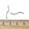 Brass Wavy Bar Connector Charms KK-U057-11P-3