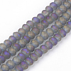Electroplate Glass Beads Strands X-EGLA-S141-6mm-03C-1