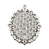 Tibetan Style Pendant Cabochon Settings TIBEP-G007-AS-2