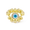 Natural Shell Evil Eye Open Cuff Ring RJEW-I091-06G-2