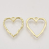Rack Plating Alloy Open Back Bezel Pendants X-PALLOY-N150-36-2