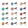 Resin & Walnut Wood Stud Earring Findings MAK-CD0001-06-2