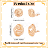 4 Pairs 4 Style Alloy Round Knot Clip-on Earrings for Women EJEW-AN0004-31-2