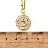 Brass Clear Cubic Zirconia Pendant Necklaces for Women LS-NJEW-A039-02E-G-5