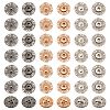 Nbeads 24Pcs 3 Colors Alloy & Brass Snap Buttons FIND-NB0003-69-1