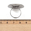 304 Stainless Steel Cuff Ring Components STAS-D372-06P-09-3