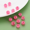Transparent Crackle Acrylic Beads MACR-S373-66C-N09-4