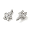 Brass Pave Clear Cubic Zirconia Charms CU-CBA9FFD-11P-05-2
