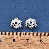 Brass Micro Pave Clear Cubic Zirconia Bead Caps KK-R216-03S-03-2