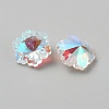 Transparent Faceted Glass Connector Charms GLAA-WH20008-05D-01-2