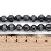 Electroplated Synthetic Non-magnetic Hematite Energy Prism Beads Strands G-H072-M01-01-4