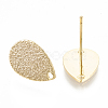 Brass Stud Earring Findings KK-N186-62G-2