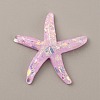 Starfish Translucent Resin Cabochons RESI-WH0028-16E-1