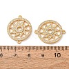 Brass Micro Pave Clear Cubic Zirconia Connector Charms CU-CBA4579-04G-B-2