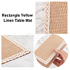 Rectangle Jute Cloth Table Mat AJEW-WH0180-39-4
