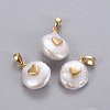 Natural Cultured Freshwater Pearl Pendants KK-L187-15G-1