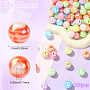 100Pcs 2 Styles AB Color Plated Acrylic Beads SACR-YW0002-05-2