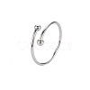 Non-Tarnish 304 Stainless Steel Double Beaded Thin Open Cuff Rings RJEW-N038-048P-3