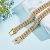 Crystal Rhinestone Tennis Necklace NJEW-WH0009-13-5