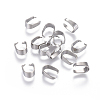 Tarnish Resistant 201 Stainless Steel Snap on Bails STAS-F117-16P-3x7-3